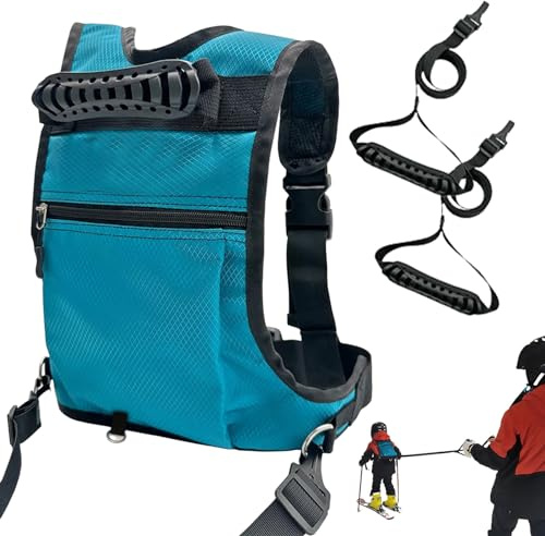 Veeteah Mochila de Entrenamiento de esquí Arnés de esquí y Snowboard para niños | Entrenamiento de esquí de Velocidad con Seguridad y Control | para niños, niñas y Principiantes