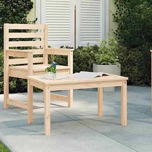 CIADAZ Gartentisch, Buffettisch, Garten Esstisch, Multifunktionstisch, Terrassentisch, Picknicktisch, Spieltisch, Flohmarkttisch, 82,5x50,5x45 cm Massivholz Kiefer