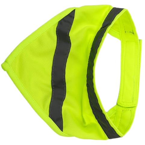 ANDRESLAD Foulard Réfléchissant pour Chien à Haute Visibilité, Bandana Bavoir De Sécurité en Matériau Solide, Taille M, pour Promenade Nocturne Et Animaux De Compagnie