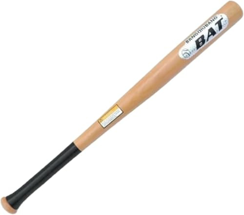 Bate de Béisbol de Madera Maciza con Mango Antideslizante | 71,12cm(28 Pulgadas) - Entrenamiento con Peso y Juegos de Pelota - Diseño Ergonómico para Adultos y Jóvenes