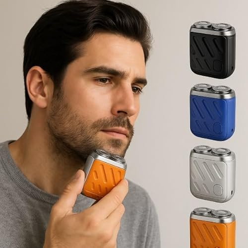 Rasoio elettrico compatto a doppia lama per uomo e corpo – portatile, ricaricabile e facile da pulire – PORTASHAVE