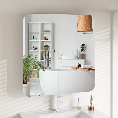 Wall Mount Bathroomn Cabinet with Mirror&Adjust Shelves&Paper Towel Slot
