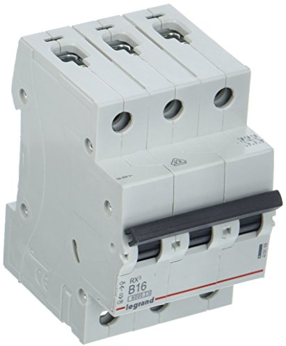 LEGRAND, RX3 Leitungsschutzschalter, thermisch-magnetischer Schutzschalter, B-Charakteristik, 16A, 3-polig, 6000A Ausschaltvermögen, 400VAC, 3TE, 419169