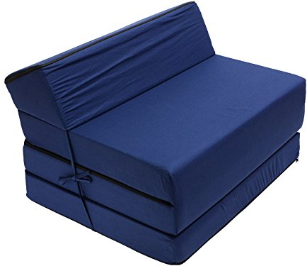 Best For Kids Kindersessel für Spielen, Schlafen und Sitzen, verstellbar, hochwertig, 3-in-1, mit Matratze (Marineblau, 70x200x10)