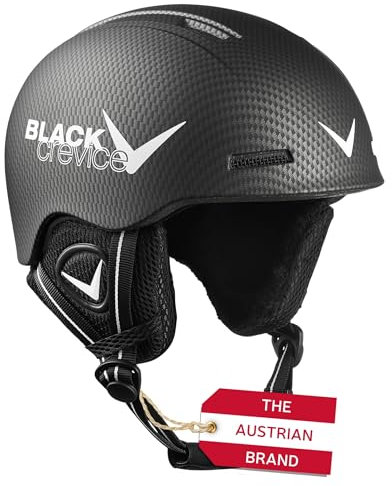 Black Crevice Kinder Skihelm Stubai, BCR143819 (Carbon Schwarz/Weiß, 48-52 cm)