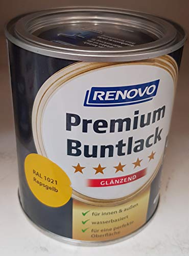 750 ml RENOVO Premium Buntlack glaenzend, 1021 rapsgelb