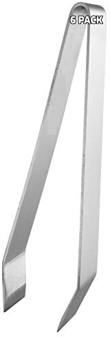 [6 PACK] Stainless Steel Fish Bone Tweezers - Fishbone Picker, Clean Tongs, Durable, Dishwasher Safe - Great for Filleting Fish and Seafood