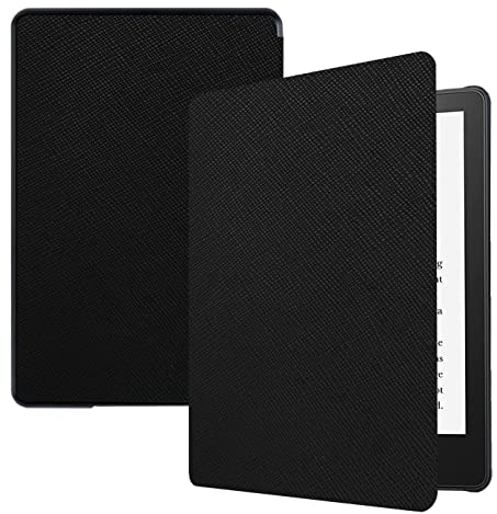 Kindle Paperwhite 6.8in 2021 Hülle, WOOPTOR Ultraleichte Slim PU Lederhülle mit Smart Auto Wake/Sleep für 6.8in 11. Gen 2021 und Signature Edition, Schwarz