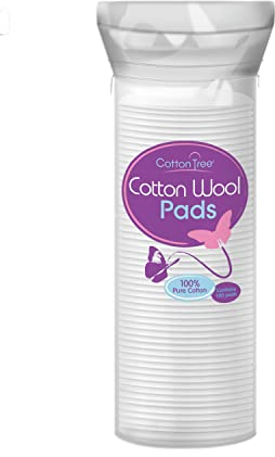 Cotton Tree 100 Percent Pure Cotton, Round Cotton Wool Pads, 80 Count