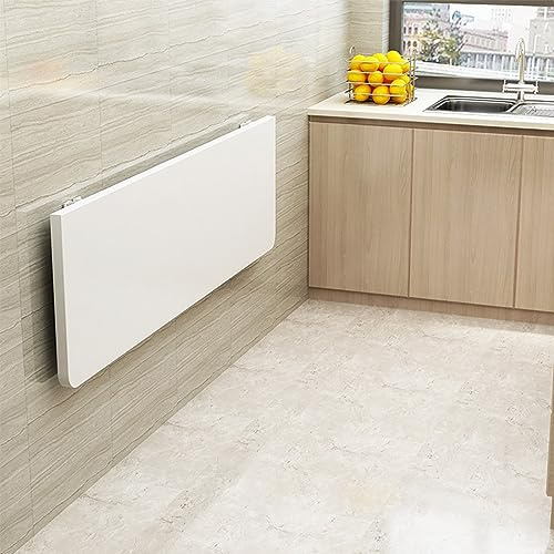 RELOVE Mesa flotante para comedor o cocina, plegable, invisible, repisa para ordenador flotante, para el hogar, mesa de lavandería plegable (60 x 30 x 1,6 cm) color blanco