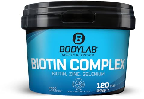 Bodylab24 Biotin Complex 120 Tablette, optimale Kombination aus dem B-Vitamin Biotin und den Mineralstoffen Zink und Selen, enthält 120 Tagesdosen in praktischer Tablettenform