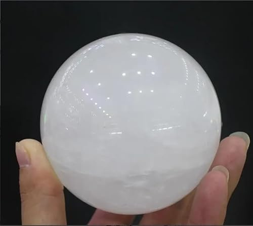 VEKETE Pietra Preziosa Energetica Quarzo Di Roccia Trasparente Naturale Sfera Di Cristallo Meditazione Reiki Palla Magica Per La Decorazione Domestica, 5cm
