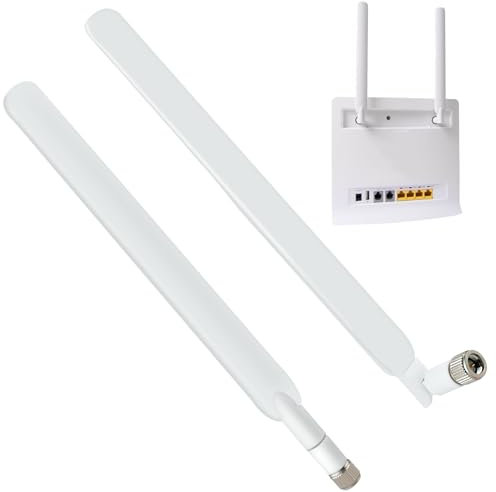 2pcs Antena 4G LTE Antena SMA Macho, 10dBi 700-2700MHz Antena Omnidireccional con Conector SMA Macho para Enrutador CPE, Punto de Acceso, Extensor de Rango Inalámbrico, Cámara IP