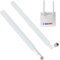 2 Stück Antenne 4G LTE SMA Stecker Weiß 10dBi kompatibel mit Huawei B593S-850/B880/B890/B310/B593, ZTE usw. Omni direktionale WiFi Signalverstärker