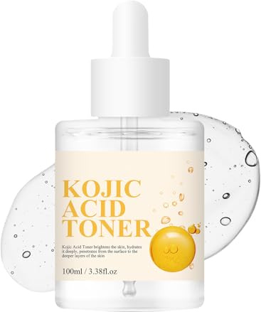 Kojic Acid Serum 100ml- Dark Spot Remover for Face - Kojic Acid Reduce Fine Lines & Wrinkles - Face Serum for Women Ceramide & Rose Extract Hydration - Fast-Absorbing Anti Aging Essence