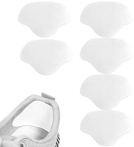 18 Pcs Shoe Heel Repair Pads, Self-Adhesive Trainer Heel Repair Patch, Shoe Repair Patch for Holes, Sneaker Repair Patches for Various Shoe Types (White)