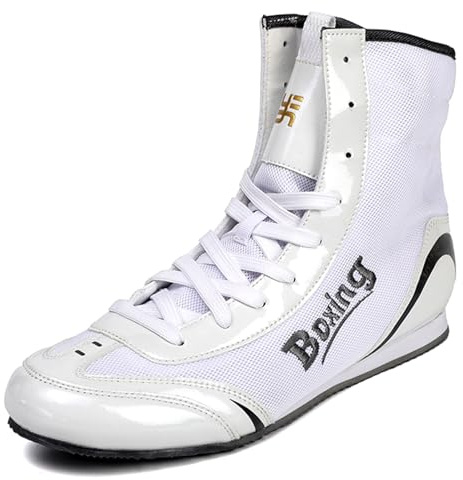 Hiuzylqx Scarpe Boxe Uomo, Pugilato Scarpe da Wrestling Professionali per Sollevamento Pesi, Bodybuilding Palestra e Stivali da Allenamento Sportivo
