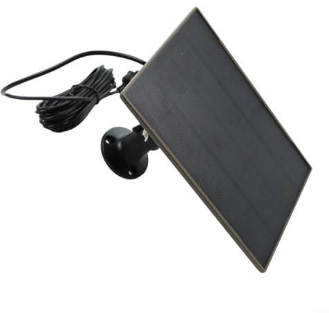 Qualoramall Trail Camera Pannello di energia solare Telecamere da caccia Pannello solare Macchina fotografica della fauna selvatica Pannelli So-lar Caricabatterie Silicone monocristallino con batteria