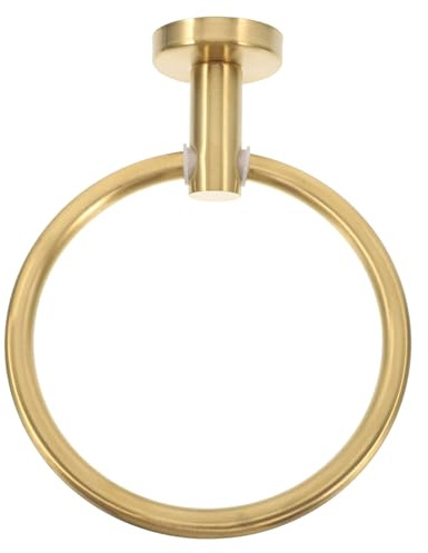 Didiseaon Porte Serviette Doré: Anneau Porte-Serviettes Salle de Bain Mural Rond Acier Inoxydable Doré Support Or avec 2 Vis pour Salle de Bain et Cuisine