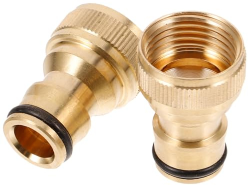 MOTHNUR 2 pièces Raccord Fileté Femelle Cuivre Résistant Rouille Connecteur Rapide pour Tuyau Arrosage et Robinet Installation Facile et Étanchéité Fiable