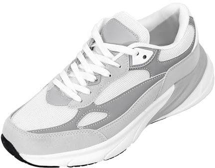 JOMIX Donna Scarpe da Ginnastica Mesh Running Corsa Sneaker Comode Traspiranti e Leggere Camminata Tennis Jogging Palestra per Fitness Outdoor Casual Sportive (WTS255012, Grigio, 39 EU)