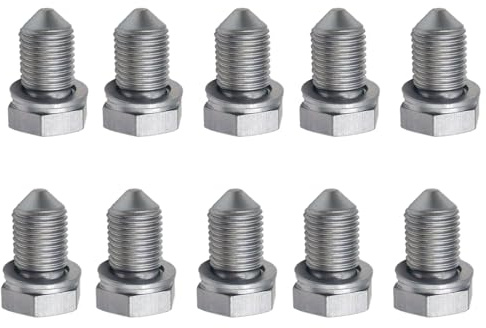 BCENG Vite di scarico dell'olio, 10 pezzi, con anello di tenuta M14 x 1,5, guarnizione per vite di scarico dell'olio, vite di scarico dell'olio, in lega di acciaio, compatibile con N90813202, per