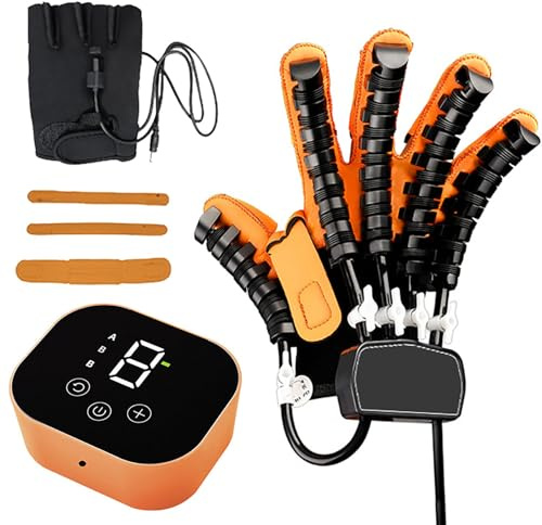 GCZQYAM Guantes Robóticos de Rehabilitación de Manos, Entrenamiento de Dedos para la Recuperación de Accidentes Cerebrovasculares Entrenador de Rehabilitación para Hemiplejia Right Hand M