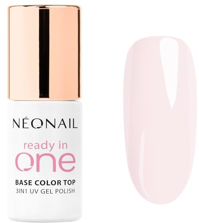 NÉONAIL UV Nagellack 7,2 ml - Beige - READY IN ONE - One Coconut Milk - 3in1 Nagellack - Base Coat - Top Coat - Unterlack Für Nägel - Überlack Für Nagel - UV Lack - Gel Nägel - Nageldesign