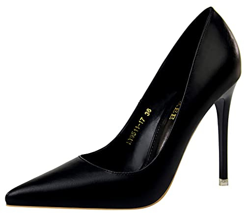 Kvinnors spetsiga tå Klänning Pumps Stiletto High Heel Pump Klassiska festbröllopskvällskor