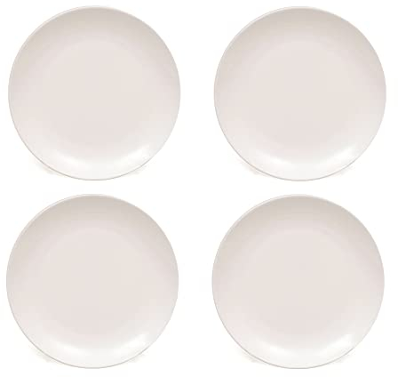 Maxwell & Williams Cashmere Side Plates, Fine Bone China, Coupe Style, 19 cm - White (4 Piece Side Plate Set)