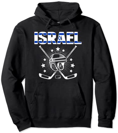 Israel Ice Hockey Lovers Jersey - Israeli Hockey Team Fans Pullover Hoodie