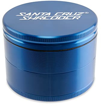Santa Cruz Shredder Moulin à herbes et épices fabriqué aux États-Unis (grand (7 cm), bleu)