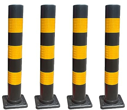 coni stradali paletti delimitazione/dissuasore pa Dissuasore di sicurezza in plastica, palo di barriera rosso e bianco da 2/4 pezzi con base rimovibile, barriera di parcheggio portatile for la gestio