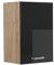 Vicco Hängeschrank R-Line, hängender Küchenschrank, Schwarz Hochglanz/Goldkraft Eiche, 40 cm