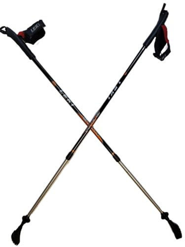 LEKI Nordic Walking Spin Black/Orange Trekking Pole 100cm-135cm