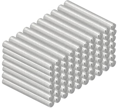 PATIKIL 100pz Perno di Posizionamento in 304 Acciaio Inox 1,5x12mm, Spina Centraggio Perni Metallo Cilindrica per Mensole Elementi per Posizione Componenti Fissaggio Mobili