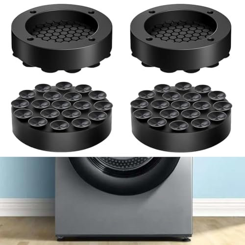 4 unidades amortiguador de vibraciones para lavadora, alfombrilla antivibración para lavadora, pies de lavadora, amortiguador de vibración, amortiguador antivibración para lavadora y secadora
