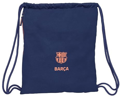 F.C.BARCELONA 2ª EQUIPACIÓN - Mochila Saco Deportivo, Cierre de Cordones, Mochila, Ideal para Niños de Diferentes Edades, Cómoda y Versátil, Calidad y Resistencia, 35x45 cm