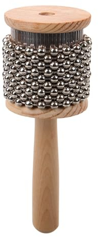 OFFSCH Strumento Percussione Cabasa in Legno Portatile Piccolo e Maneggevole Giocattolo Musicale Interattivo per Ragazzi e Ragazze Perfezionamento Abilità Musicali e Divertimento