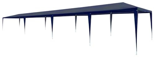 vidaXL Tente de Réception 3x12 m PE Bleu Chapiteau Tonnelle de Jardin Auvent
