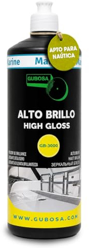 Pulimento nautico alto brillo gelcoat abrillantador pintura barco eliminador micro rayas oxidacion ligera restaurador casco cubierta brillo espejo profesional 1L | GUBOSA