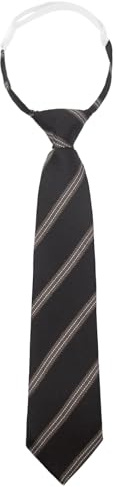 Mantieqingway Cravatte pre-legate per donne, cravatte regolabili per ragazze/ragazzi 6,5 cm cravatta skinny per scuola, matrimonio, lavoro, A righe marroni e nere, Medium