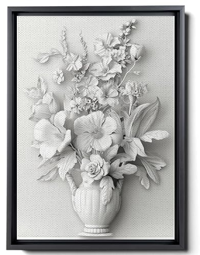 3D Art Prints, 3D Wall Art Decor, Pen and Ink Memorable Month Floral, Handmade Personalize Birth Flower Anniversary Wedding Gift Mothers Day Tattoo Sketch State Flower, Decor Canvas,Wall