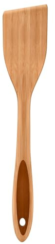LorisArm 12 inch Bamboo Spatula Turner, Solid Kitchen Spatula Turner, Egg Scraper, Wood Cooking Utensil, Kitchen Spatulas for Baking, Flipping, Serving, Scraping & Turning.