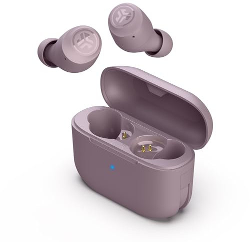 JLab Go Air Pop+ True Wireless Earbuds, In Ear Headphones, Bluetooth Earphones, 35H Playtime Ear Buds, Bluetooth Earbuds with Microphone, USB-C Charging Case, Dual Connect, EQ3 Sound, Mauve