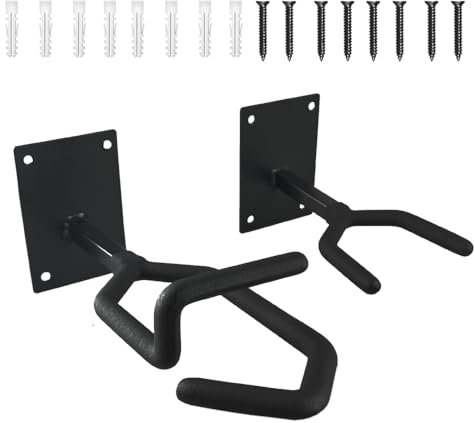 MiOYOOW Waffenständer zur Wandmontage, 2 Stück Waffenständer, Höhenverstellbare Gewehr Aufhänger mit Gummibeschichtung zum Aufhängen von Waffen Im Innenbereich