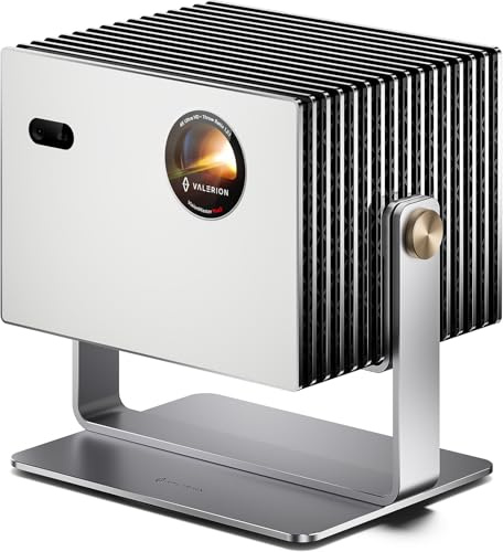 Proiettore 4K Triple Laser Valerion StreamMaster Plus2, 4 ms bassa latenza gaming，HDR10+, Dolby Vision & Atmos, IMAX Enhanced, Google TV, assistente vocale, con supporto girevole da tavolo
