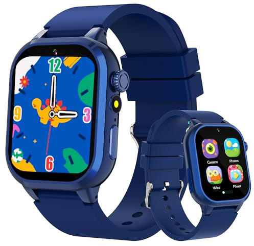 Ruopoem 32 Giochi Smartwatch per Bambini, Orologio Smartwatch Bambini con Fotocamere Musicale Video Contapassi Sveglia Touchscreen, Orologio Bambino Bambina Educativi Regalo Compleanno