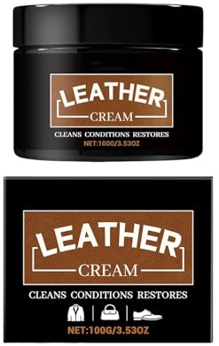 Crema Condizionante Per Divani In Pelle - 2 In 1 Pulizia Naturale,Trattamento Idratante per Pelle,Per Mobili Divano Stivali Sedili Auto Borsette Giubbotti Interno Auto Borse A Mano E Finimenti