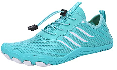 Chaussures pieds nus pour homme - Antidérapantes - Légères - Pour l'été, la randonnée, le cyclisme, l'escalade, le tennis, la course à pied, bleu ciel, 40 2/3 EU
